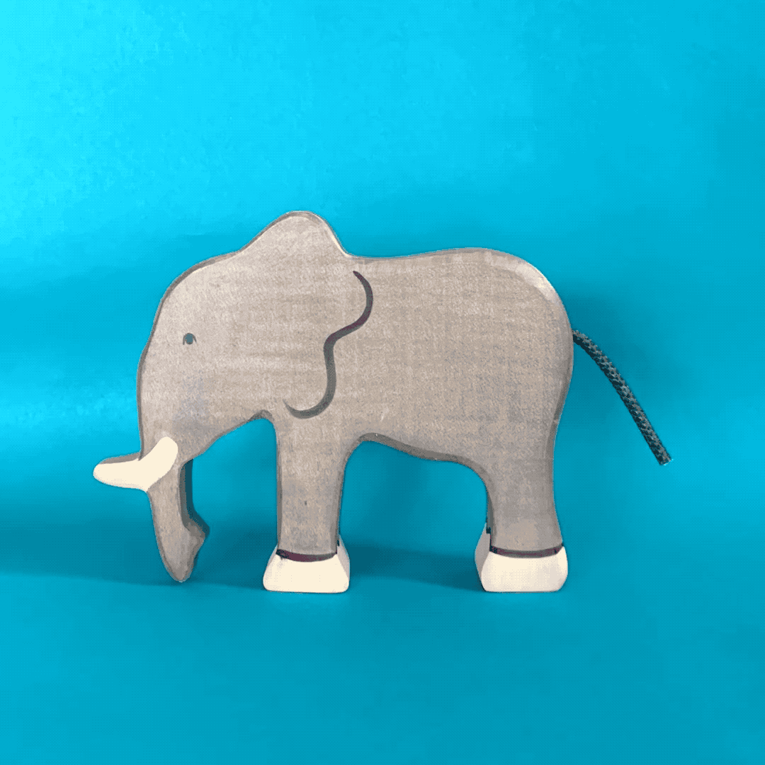 Elephant with sticky notes on a blue background
